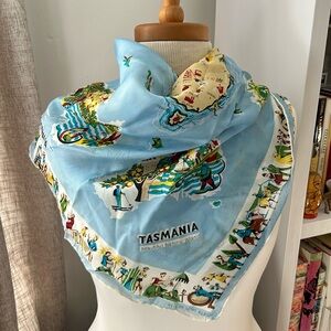 Australian map vintage scarf